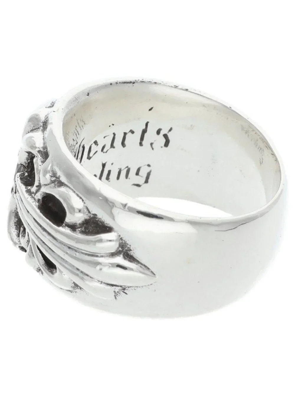 Chrome Hearts Flrl Crs Floral Cross Silver Ring